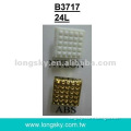 gold square plastic button for lady suits (#B3717-24L)